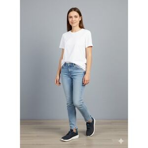 Crocs LiteRide Pacer Kids Size J5 Navy Blue Perforated Sneakers SZ W7 M5